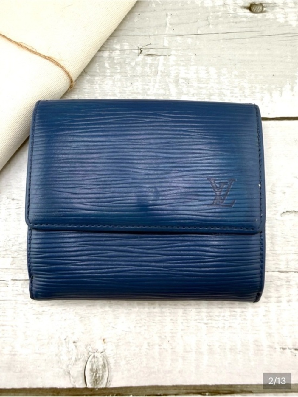 AUTHENTIC Louis Vuitton Marco Wallet. Blue.
